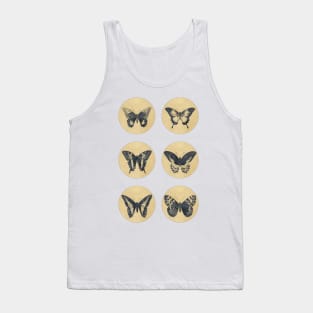 Vintage BUTTERFLIES sepia edition Pantone Color of the Year GREY 2021 Tank Top